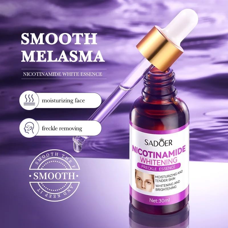 SADOER Niacinamide Skin Whitening Face Serum for Shrink Pores